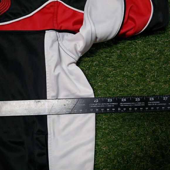 Portland Trail Blazers Mens Red Large NBA Full Zip Warm Up Sports 4800 - Picture 7 of 9